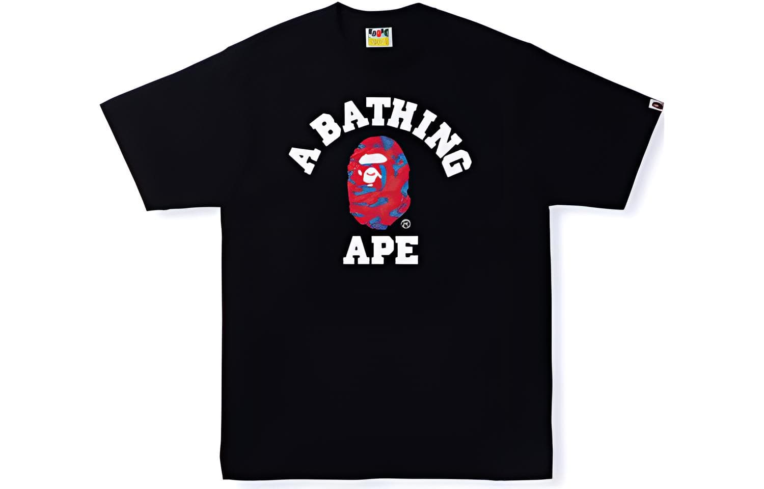 Футболка BAPE Stroke Camo College Tee LogoT - изображение 3