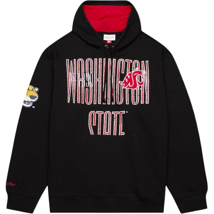 Кофта Mitchell Ness Washington State Cougars Команда OG Флис Пуловер Толстовка Свитшот Мужской Черный - изображение 1