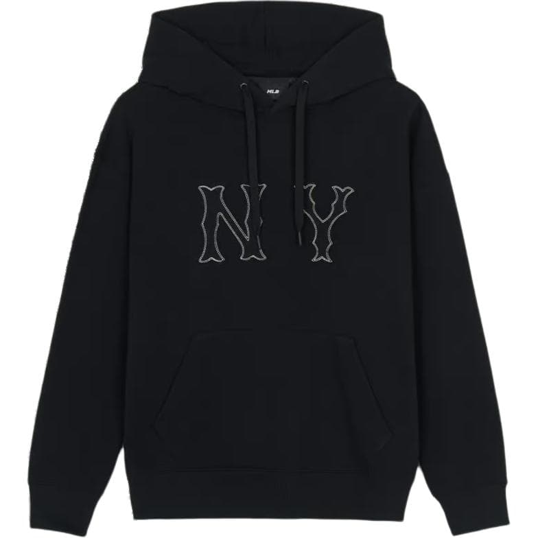 Худи MLB MEGA OVERFIT New York Yankees Куперс Большой Логотип Толстовка Мужской Черный - изображение 1