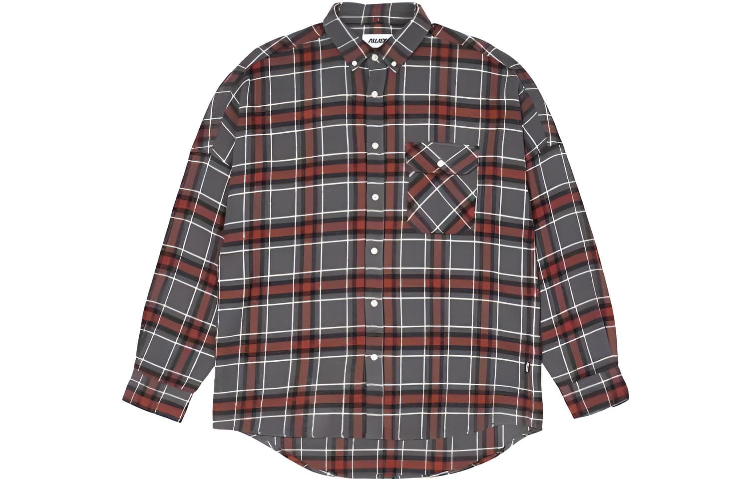 Рубашка PALACE FW22 Flannel Dpop Shoulder Shirt Grey - изображение 1
