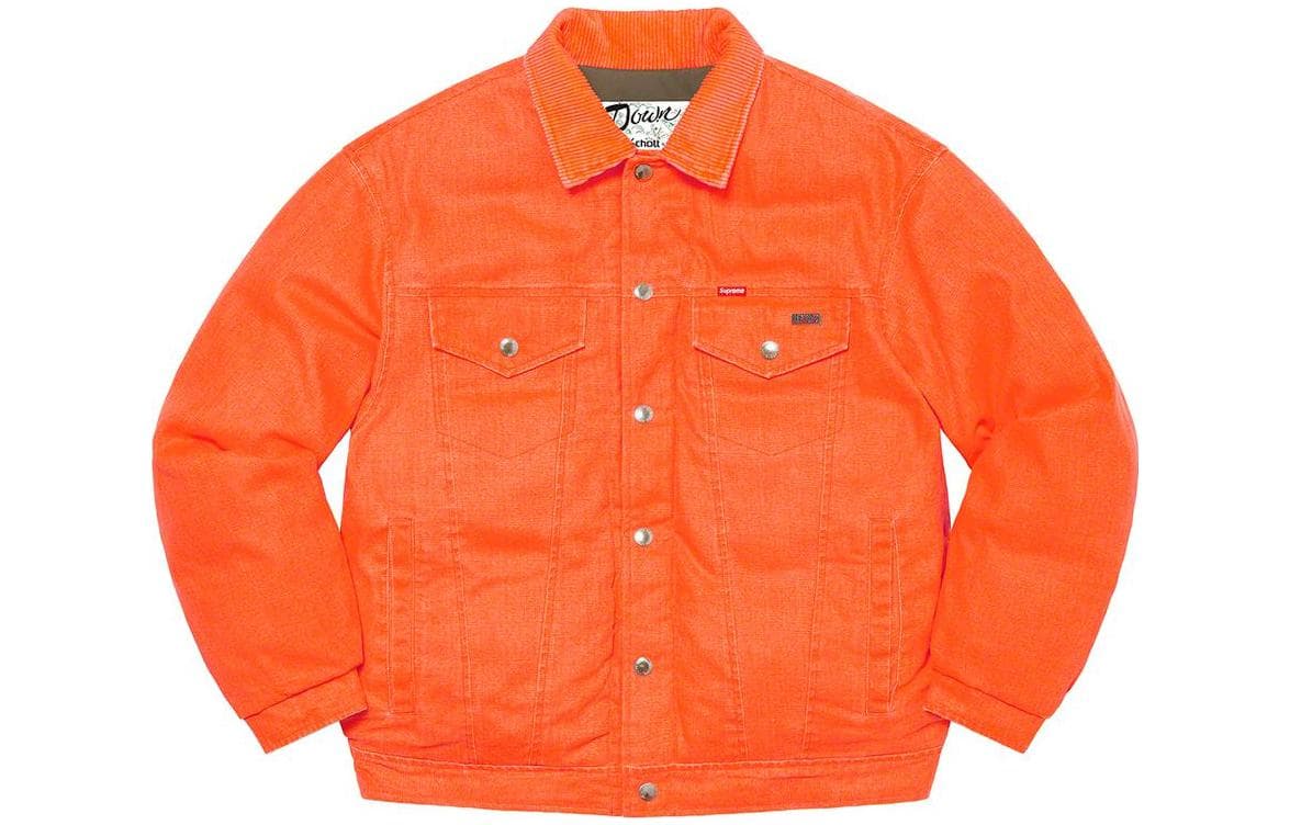 Куртка Supreme x Schott Canvas Down Trucker Jacket - изображение 1