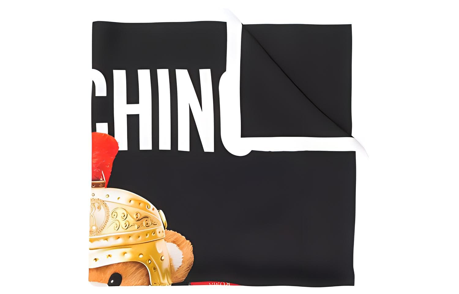 Платок Moschino Roma Teddy Bear Silk Scarf Black - изображение 2