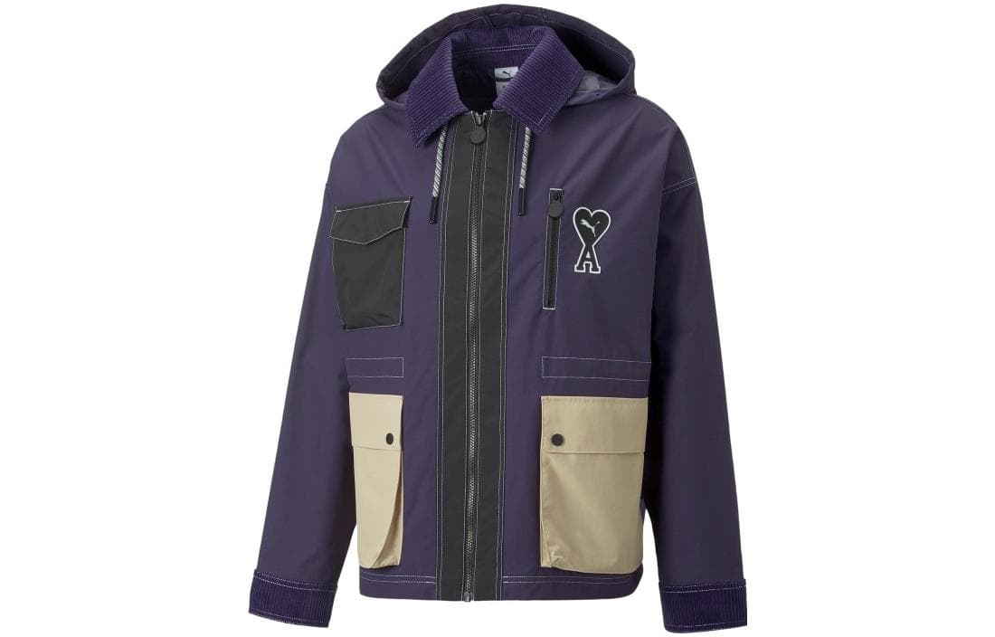 Куртка PUMA x AMI Hoodie Jacket Purple - изображение 1