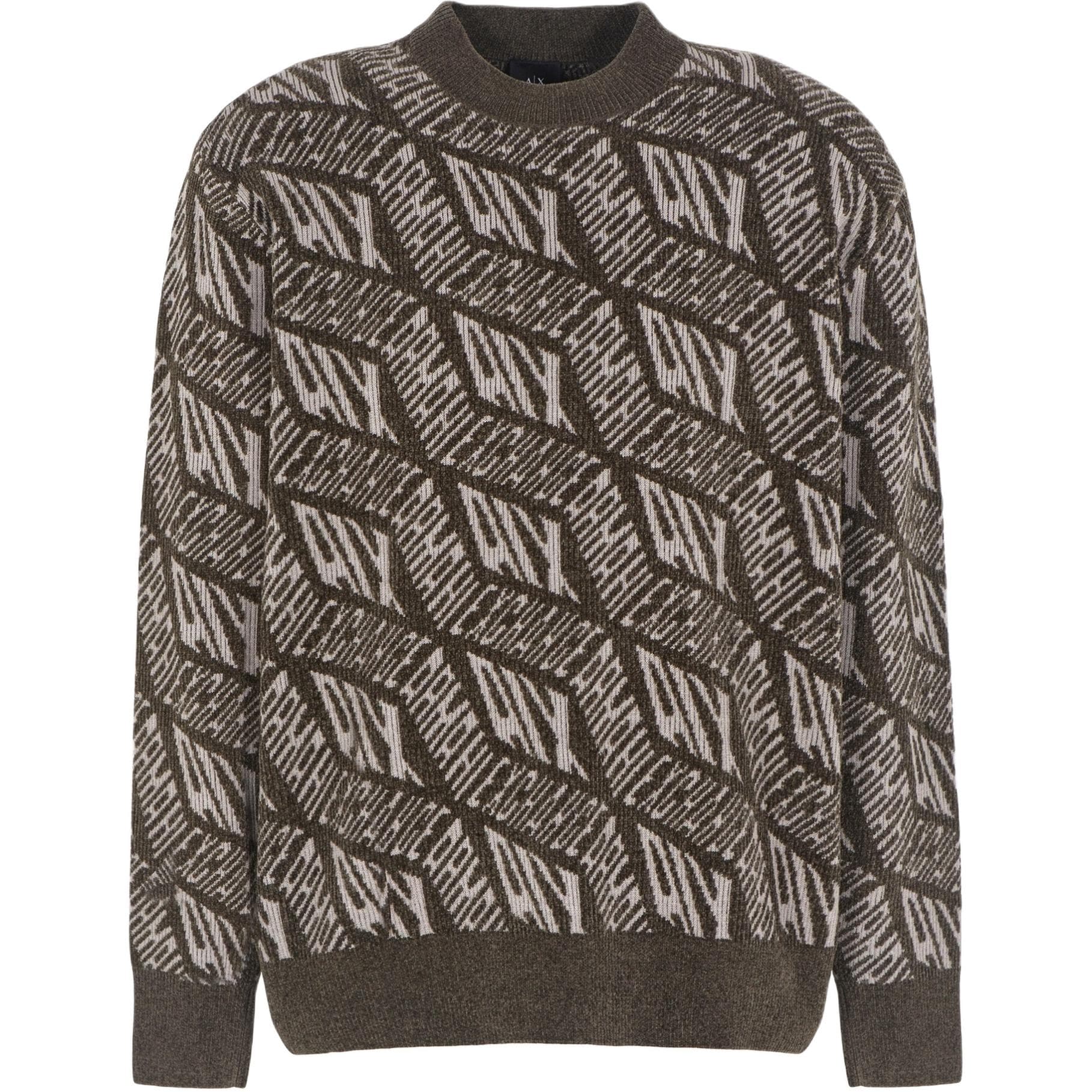 ARMANI EXCHANGEAE FW24 Трикотаж Мужской Оливково-коричневый - изображение 1