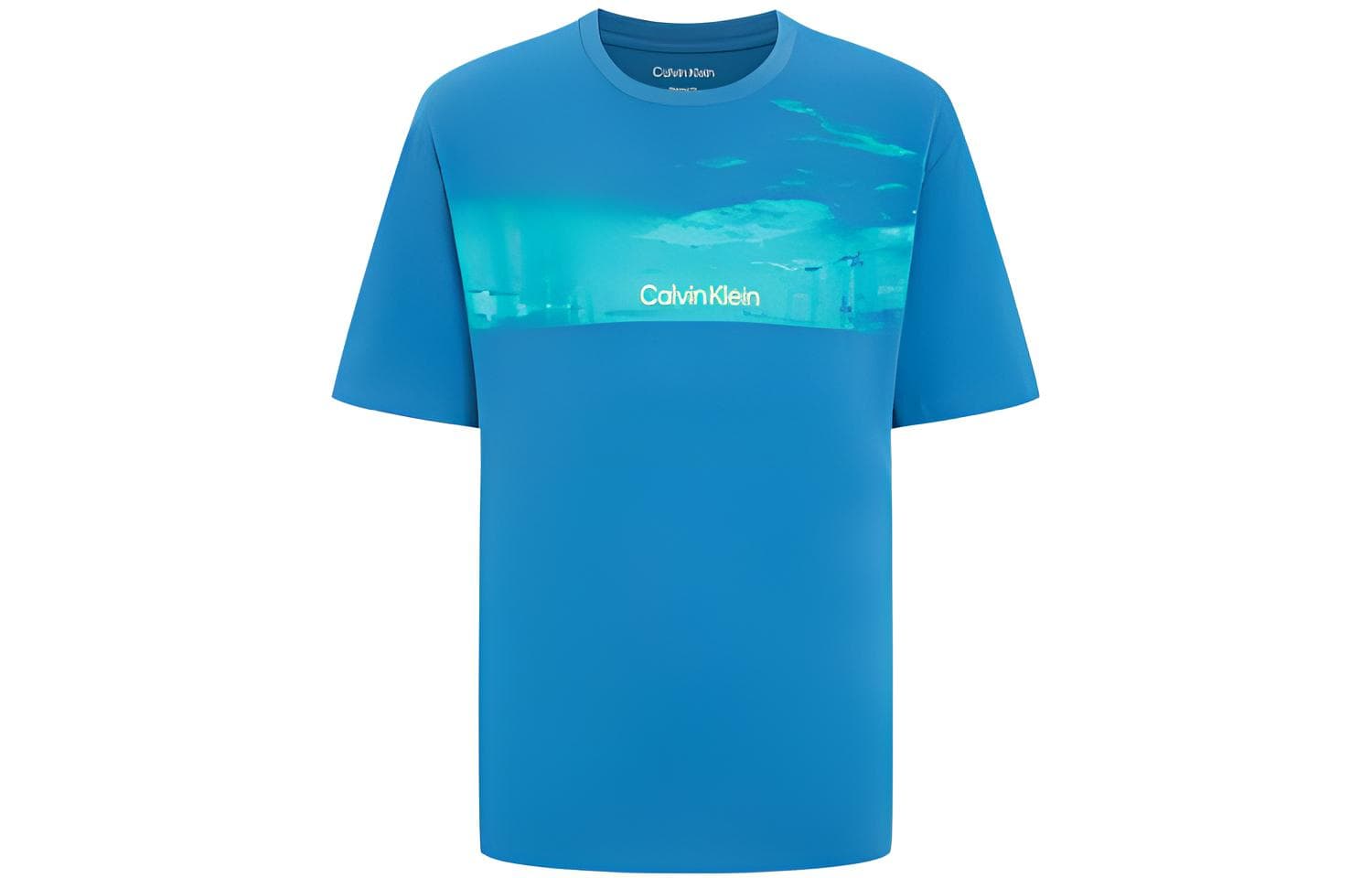 Футболка Calvin Klein Мужские синие T-рубашки - изображение 1