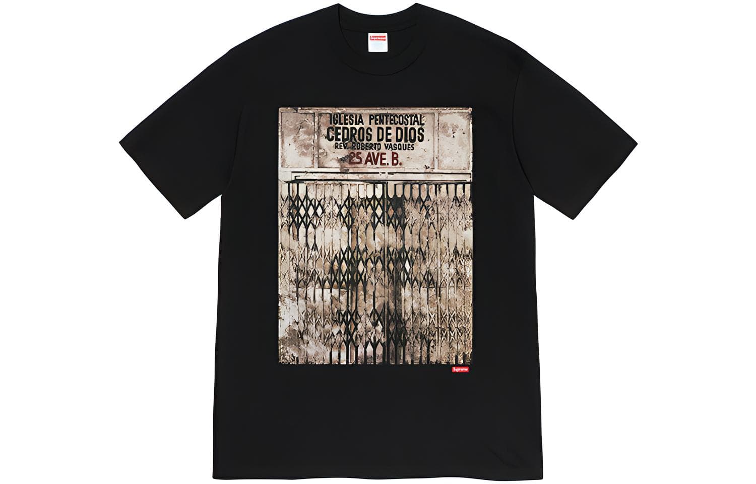 Футболка Supreme x Martin Wong Iglesia Pentecostal Tee Black - изображение 1