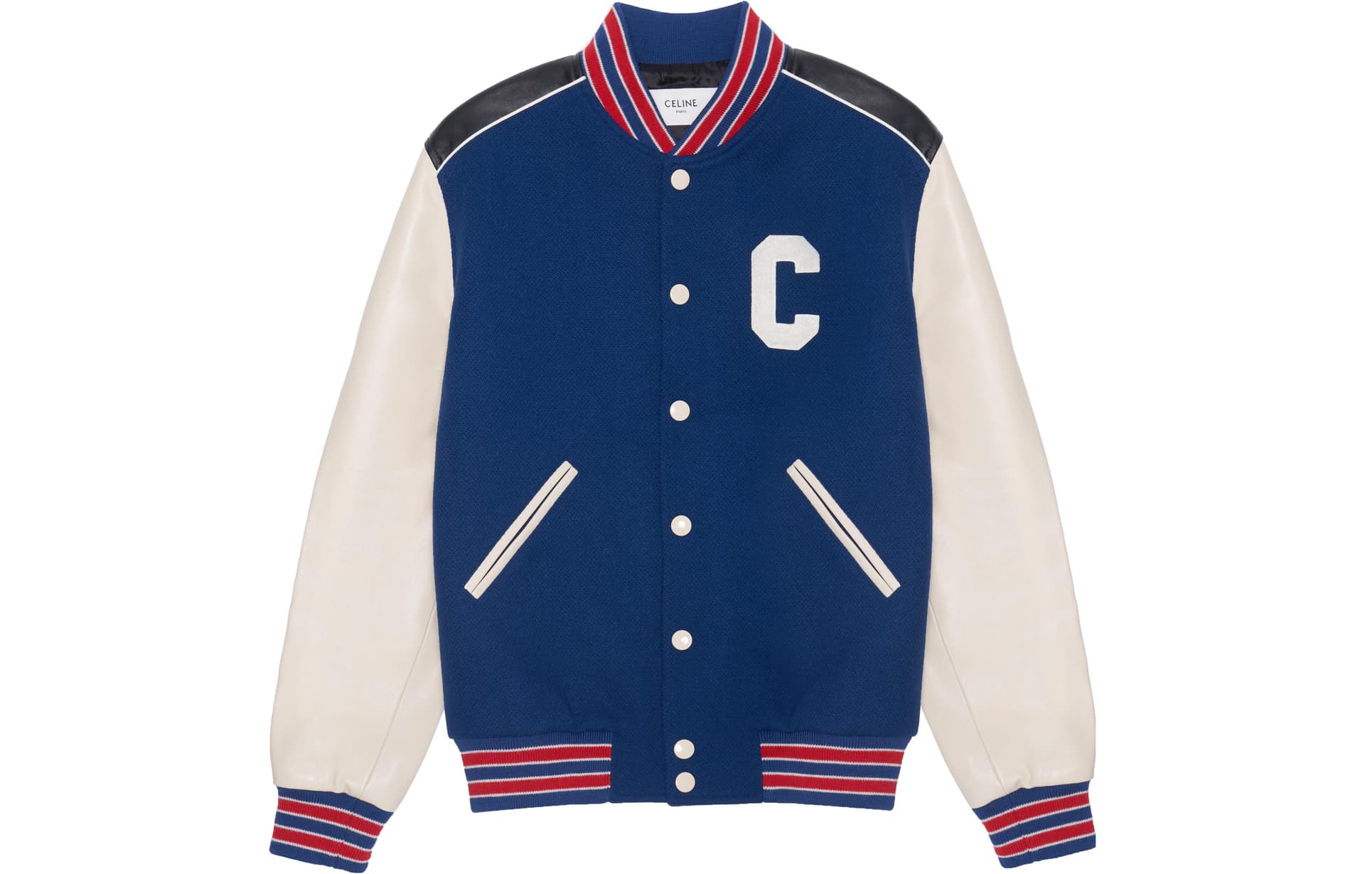 Куртка CELINE SS23 C Logo Varsity Jacket Cobalt Blue - изображение 1