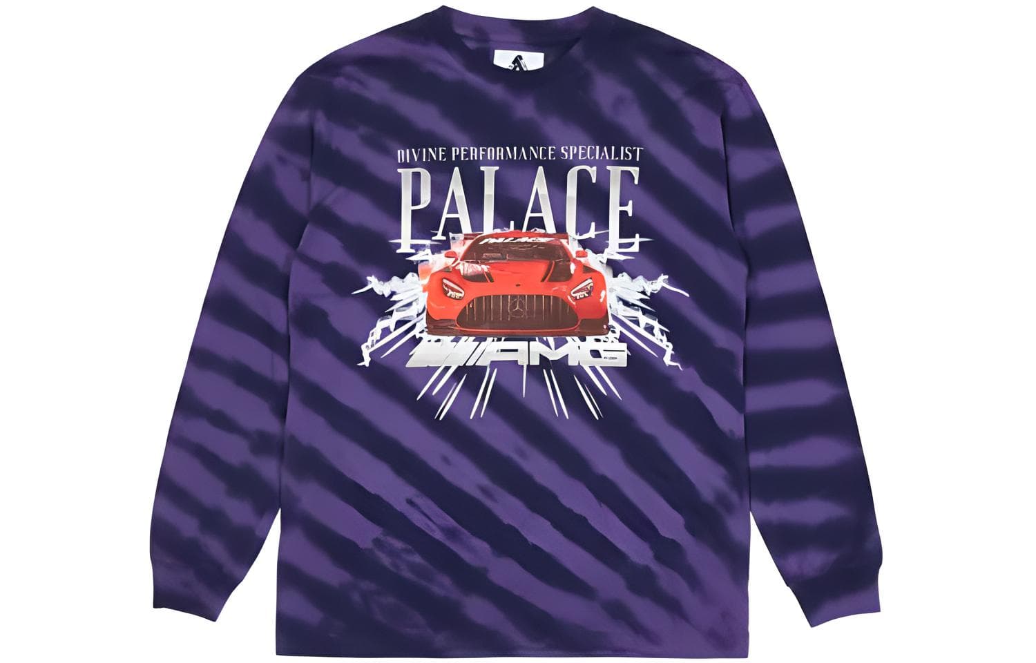 Кофта PALACE SS21 x AMG Longsleeve Purple Logo - изображение 1