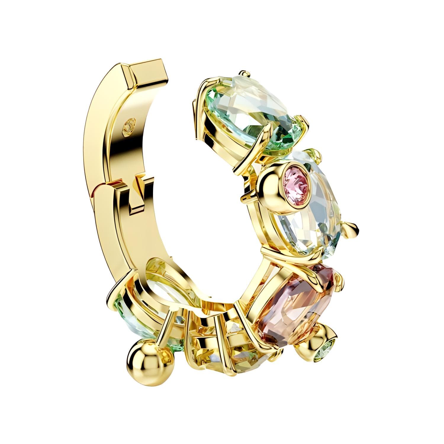 Swarovski Gema Золото Покрытие Серьги с Заколкой On Унисекс Многоцветные - изображение 3