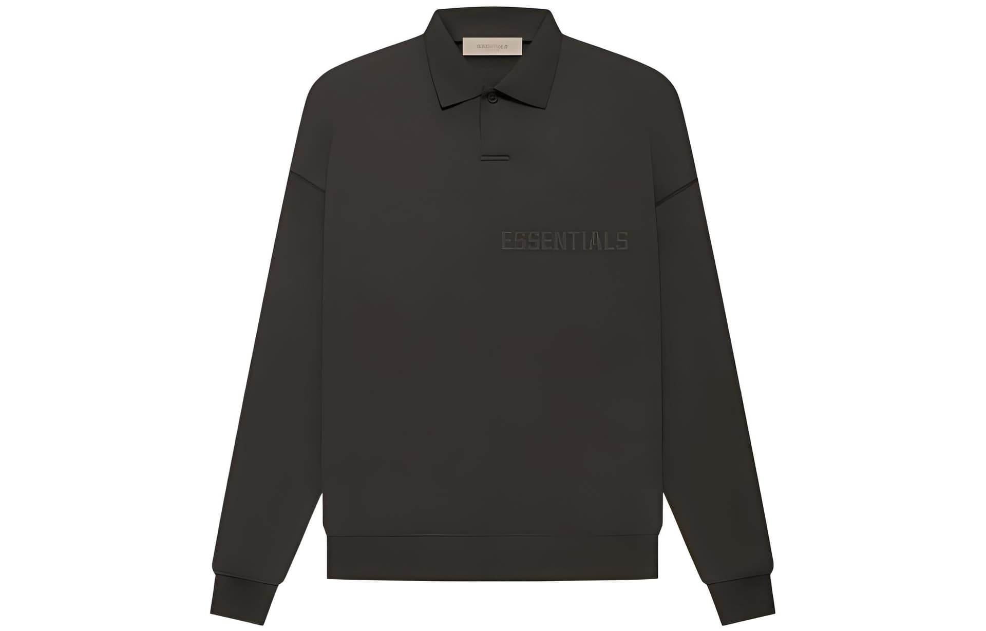 Поло Fear of God Essentials FW22 Ls Polo Off Black Polo - изображение 1