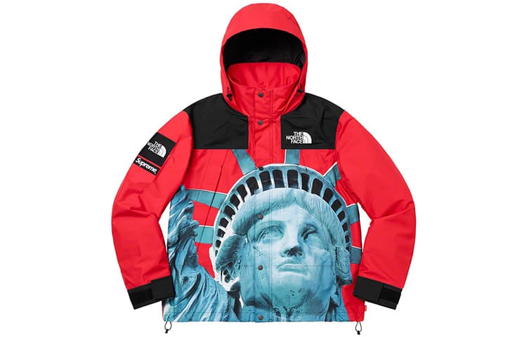 Демисезонная куртка Supreme x The North Face Statue of Liberty Jacket Red - изображение 1
