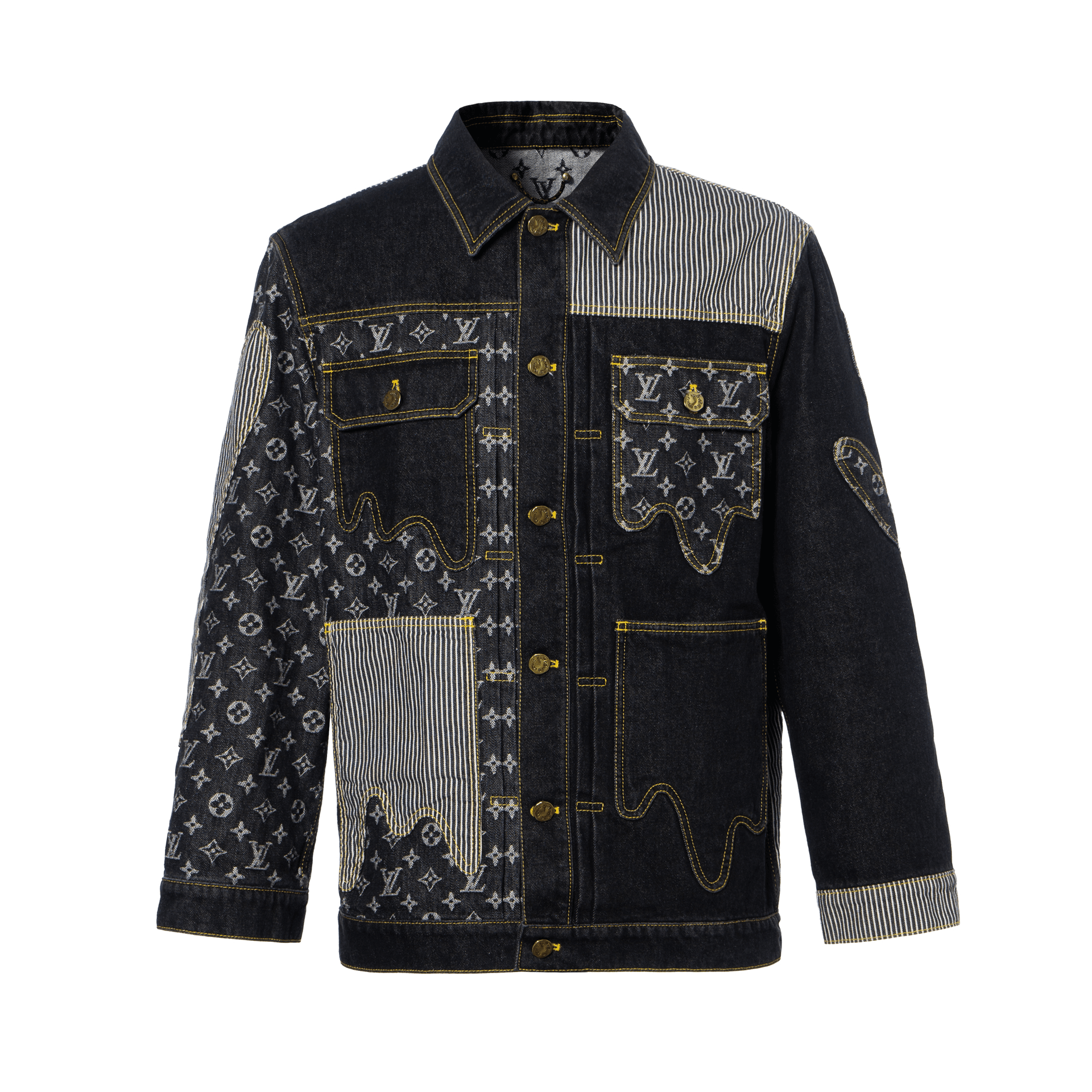 Джинсовая куртка Louis Vuitton Denim Jacket Black - изображение 1
