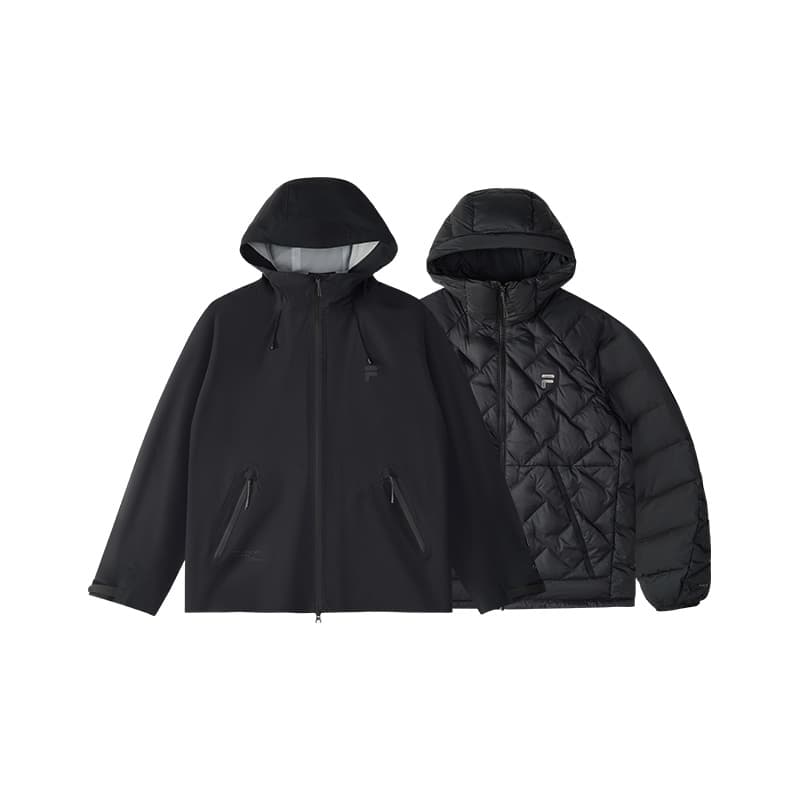 Зимняя куртка FILA FUSION URBAN TECH Пуховик Мужской Глубокий Черный - изображение 1