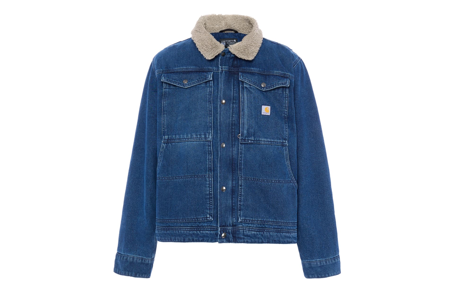Джинсовая куртка Carhartt 0J6323 DENIM SHERPA-LINED JACKET 2 RELAXED FIT Beech - изображение 1