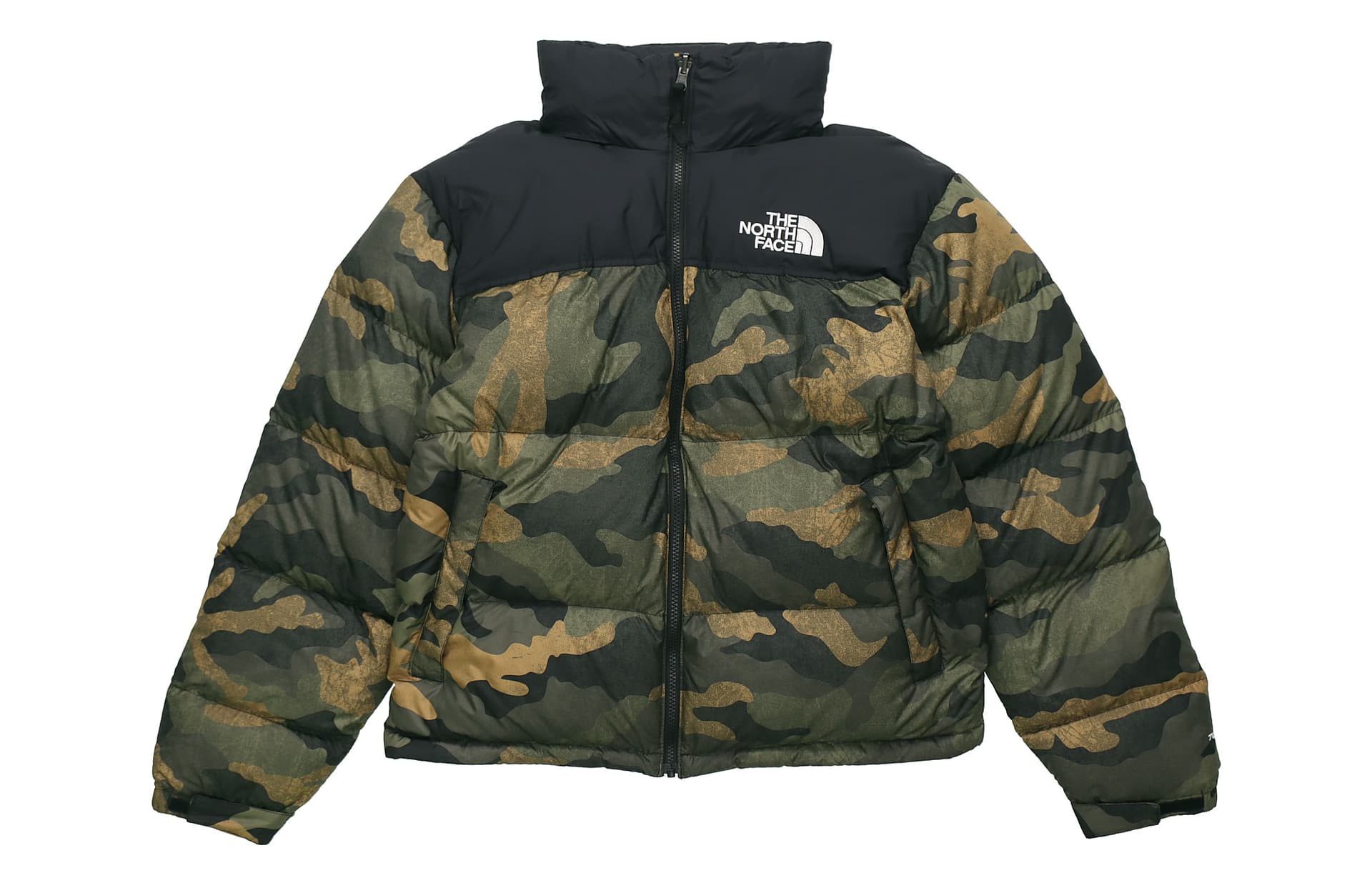 Зимняя куртка The North Face 1996 Retro Nuptse Jacket Green Camo - изображение 1