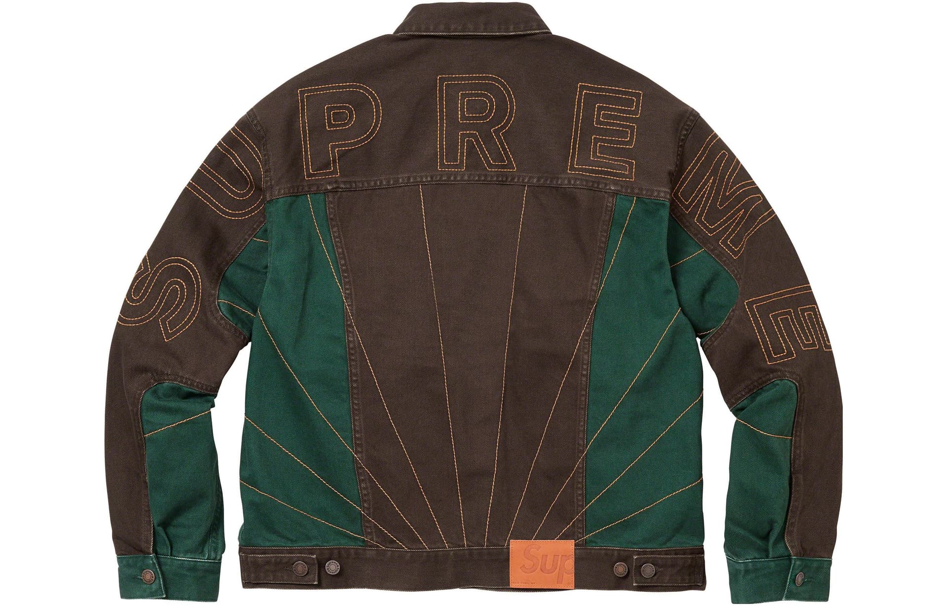 Джинсовая куртка Supreme Radial Embroidered Denim Trucker Jacket - изображение 1