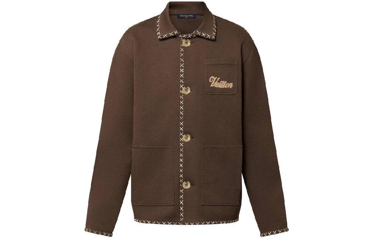 Куртка LOUIS VUITTON x Tyler SS24 Embroidered Jacket Chocolate - изображение 1