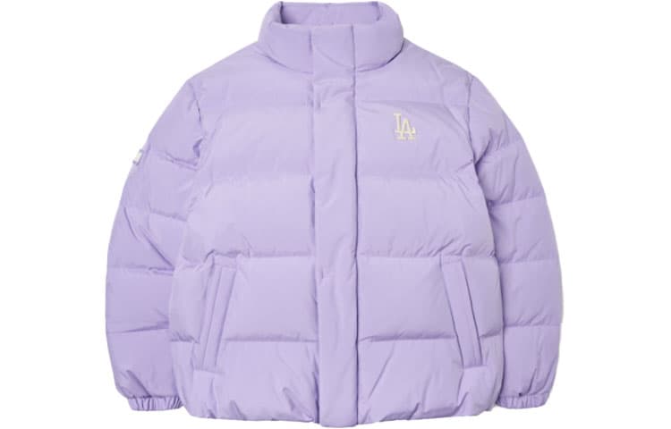 Зимняя куртка MLB Logo Puffer Jacket Light Purple - изображение 1