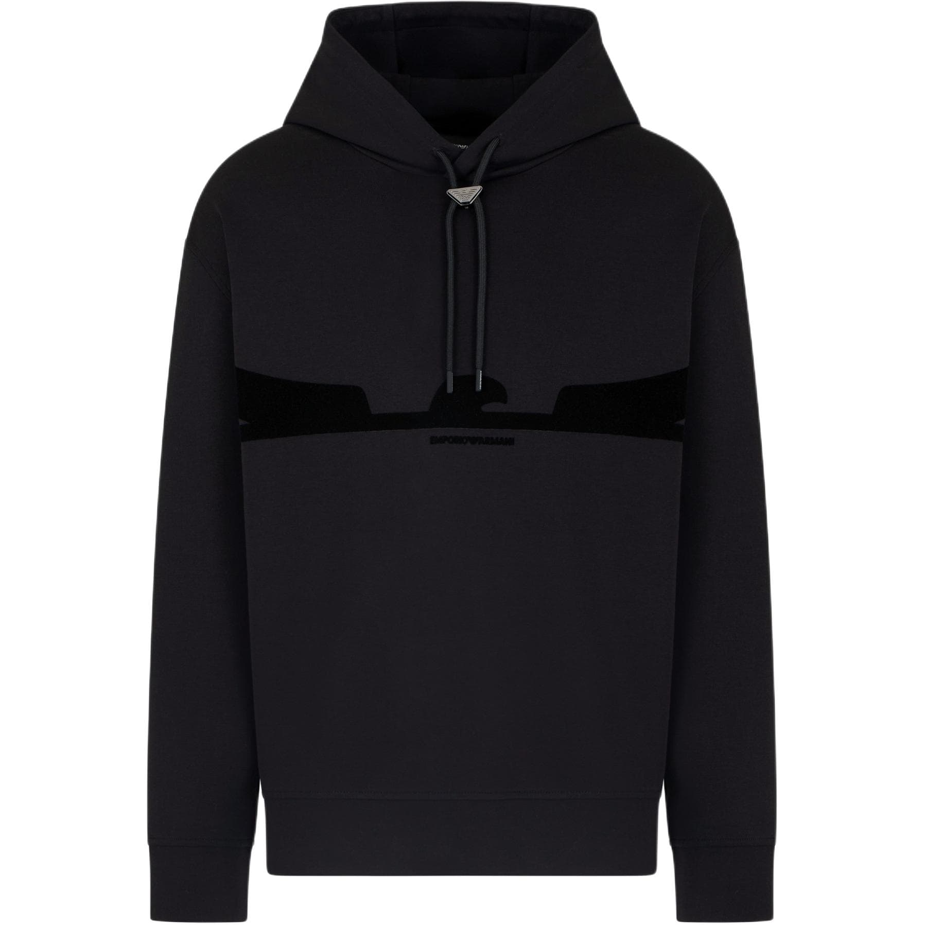 Худи EMPORIO ARMANI Мужская черная толстовка с капюшоном - изображение 1