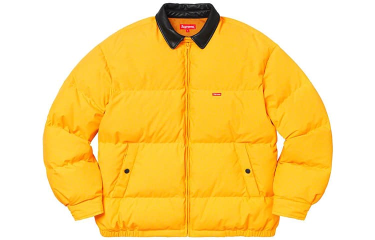 Зимняя куртка Supreme FW19 Week 12 Leather Collar Puffy - изображение 1