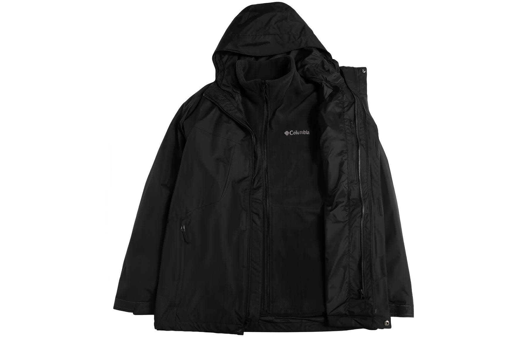 Демисезонная куртка Columbia 3-in-1 Fleece Jacket Black - изображение 1