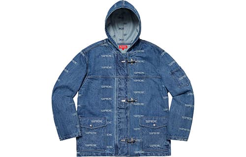 Джинсовая куртка Supreme SS19 Logo Denim Turnout Jacket - изображение 1