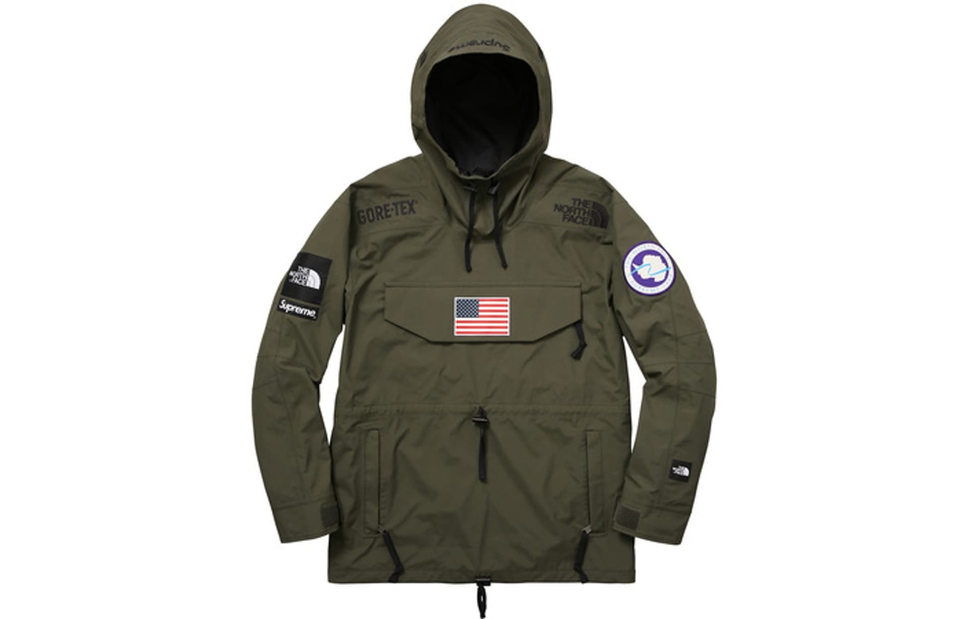 Демисезонная куртка Supreme x The North Face SS17 Olive Jacket - изображение 1