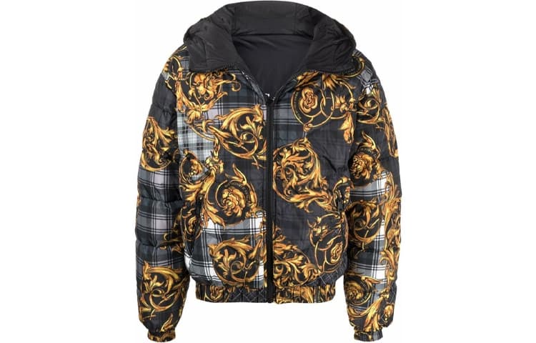Зимняя куртка Versace Baroque Print Reversible Puffer Jacket - изображение 1