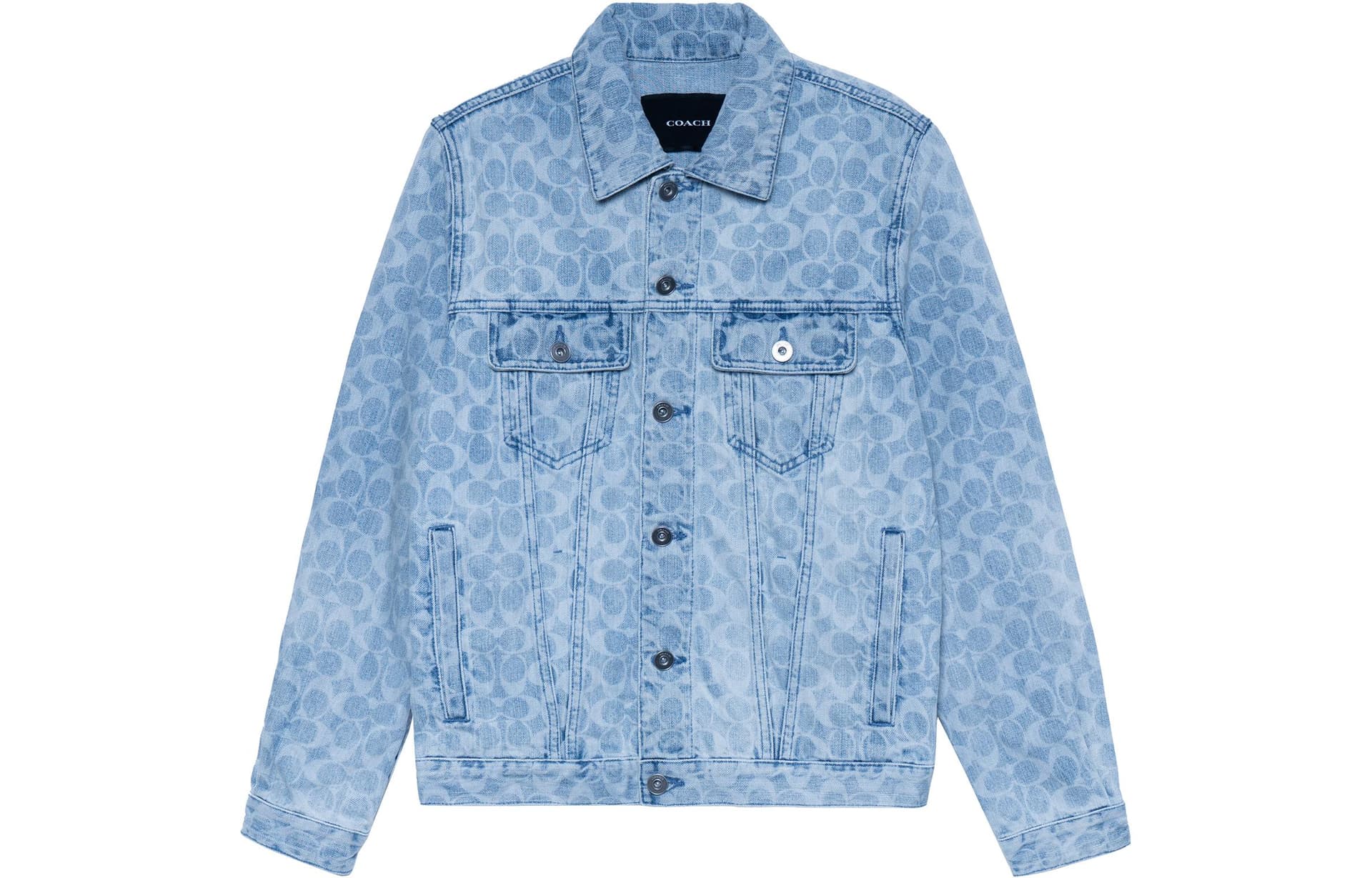 Джинсовая куртка COACH Logo Print Denim Jacket - изображение 1