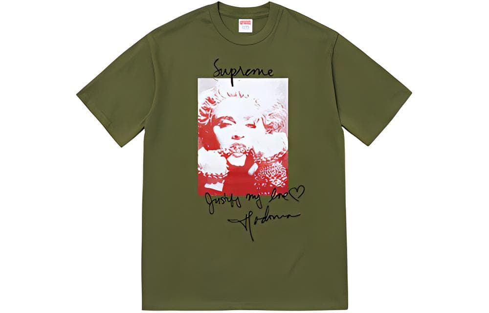Футболка Supreme FW18 Madonna Tee Olive - изображение 1