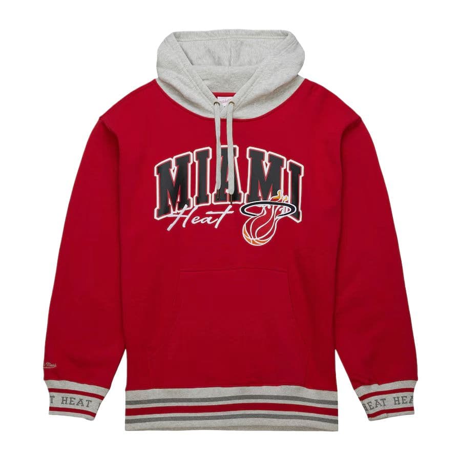 Худи Mitchell Ness X NBA Miami Heat Толстовка Мужской Красный - изображение 1