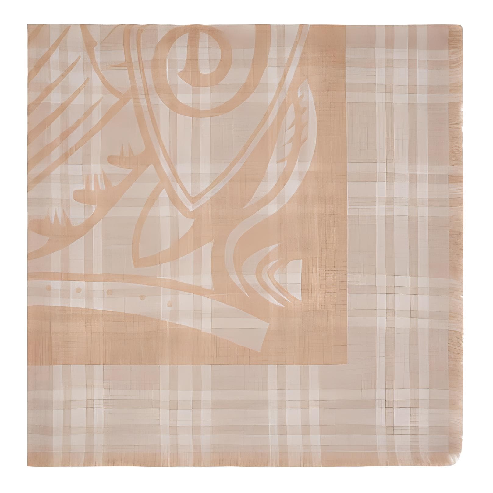 Шарф Burberry Шерсть Полиамид Knit Scarves Unisex Терракота Белый - изображение 2