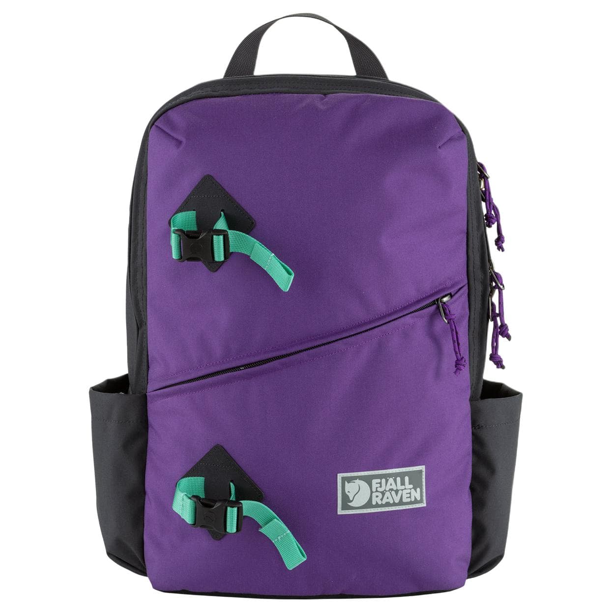 Рюкзак Fjallraven 17L Outdoor Рюкзак Сумка Нейлон Фиолетовый и Угольный Черный Унисекс - изображение 1