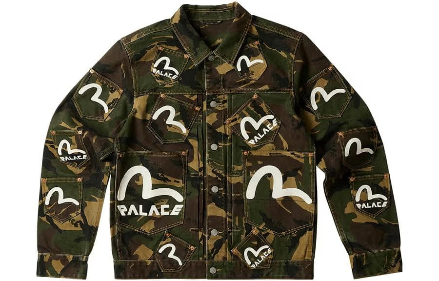 Джинсовая куртка PALACE x EVISU Type One Denim Jacket Camo - изображение 1
