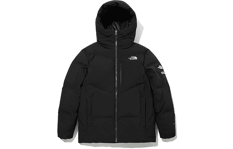 Зимняя куртка пуховик The North Face Logo Embroidered Hooded Jacket Black - изображение 1