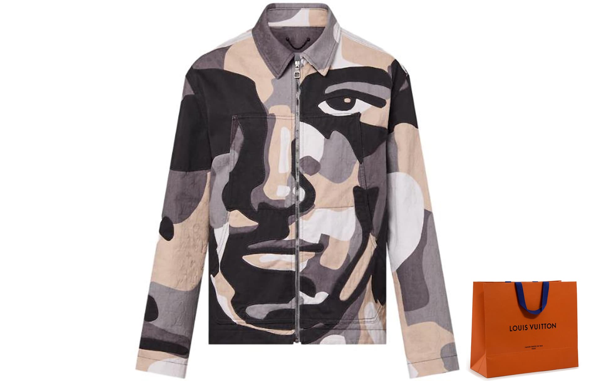 Джинсовая куртка Louis Vuitton FW23 Geometric Portrait Denim Jacket - изображение 2