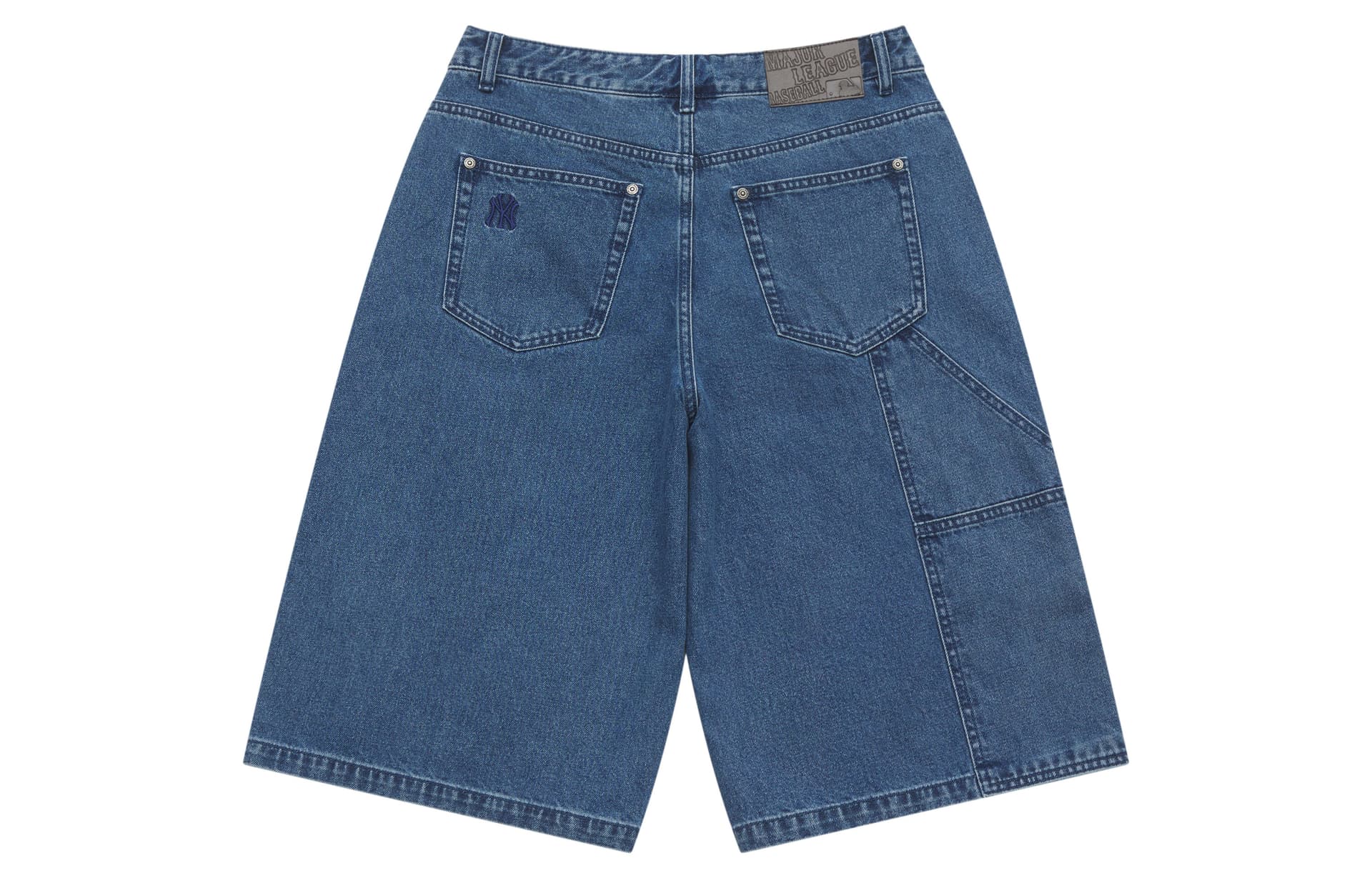 Джинсовые шорты Mlb Base Logo New York Yankees Blue Men's Jeans Shorts - изображение 2
