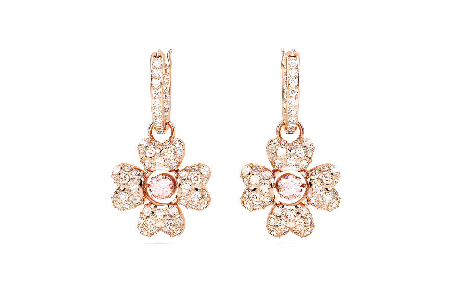 Серьги Серьги Swarovski Женские Розовое Золото - изображение 3