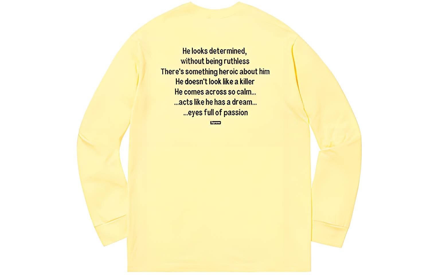 Футболка Supreme FW18 The Killer LS Tee Pale Yellow T - изображение 2