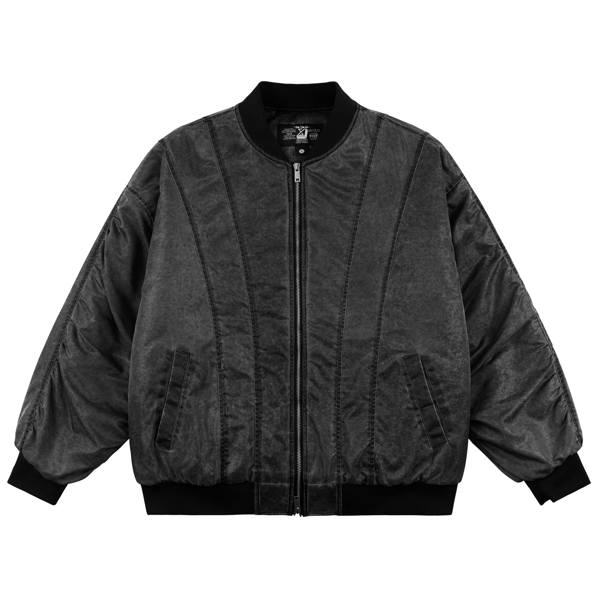 Куртка XINYINSU FW24 Куртки и Пальто Унисекс Черный - изображение 1