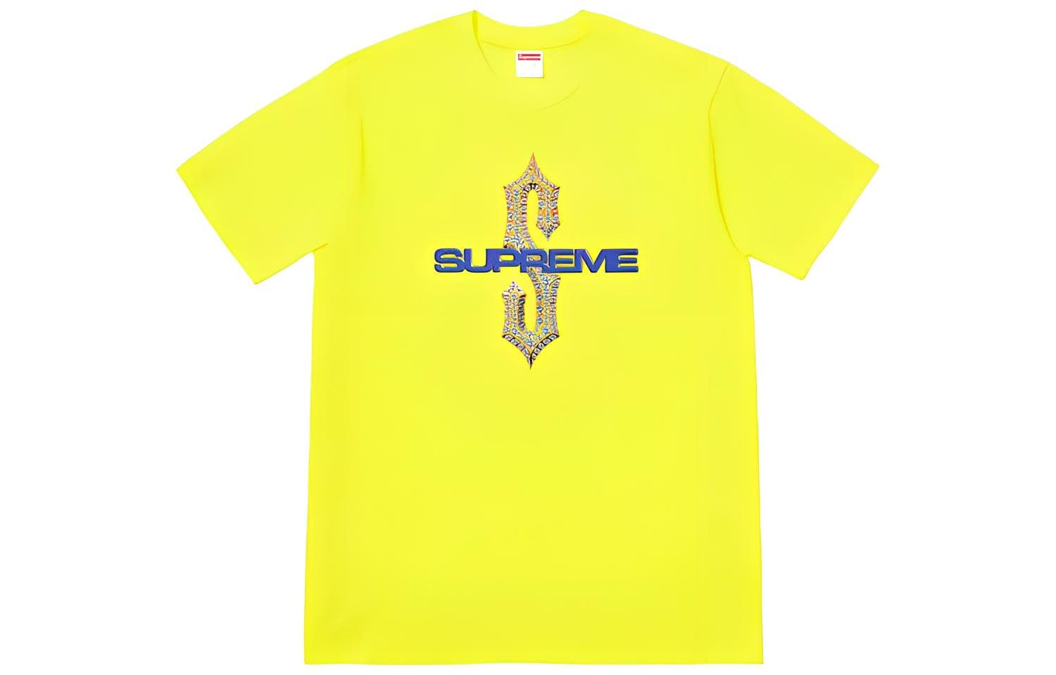 Футболка Supreme SS18 Diamonds Tee Bright Yellow T - изображение 1