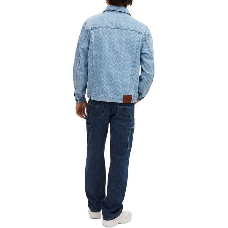 Джинсовая куртка COACH Logo Print Denim Jacket - изображение 5