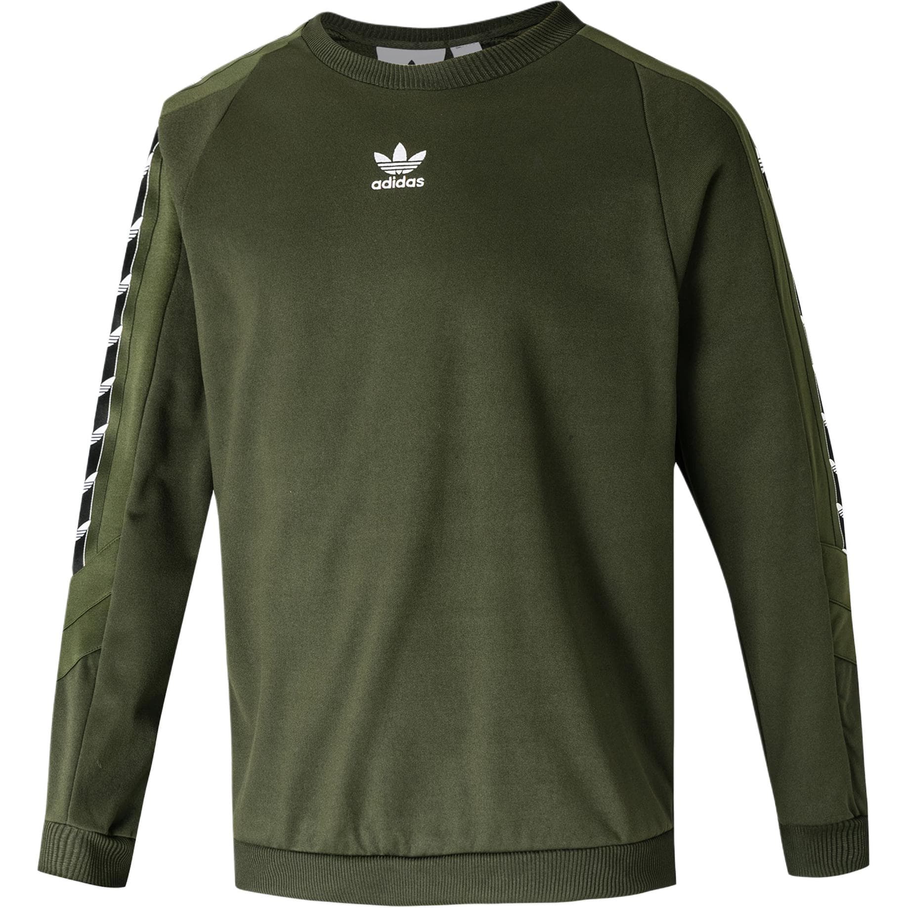 Худи Adidas Originals OE TAPE CREW Толстовка Мужское Зеленое - изображение 1