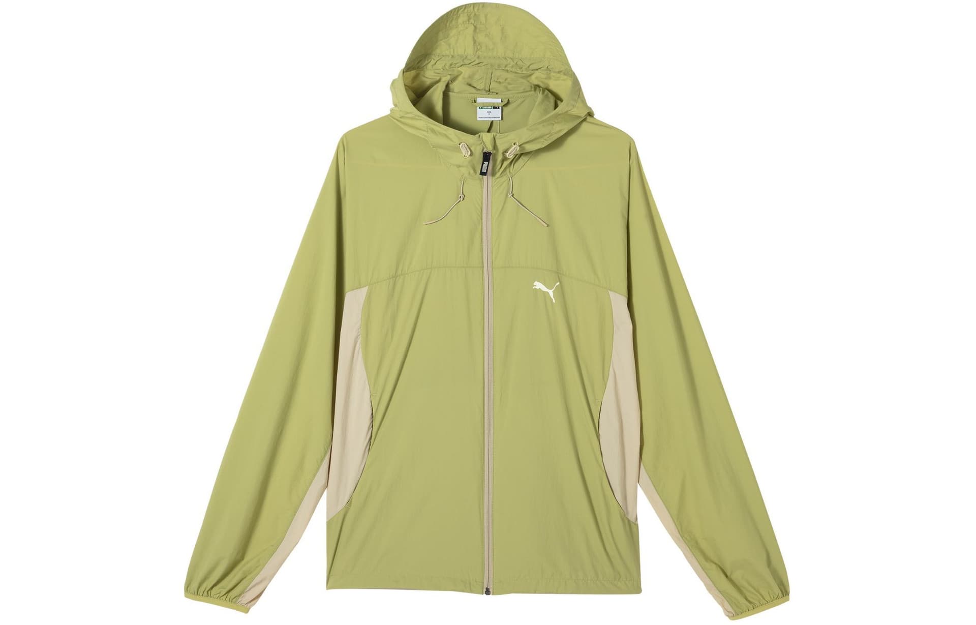 Куртка PUMA Colorblock Lightweight Woven Hoodie Jacket Green - изображение 1