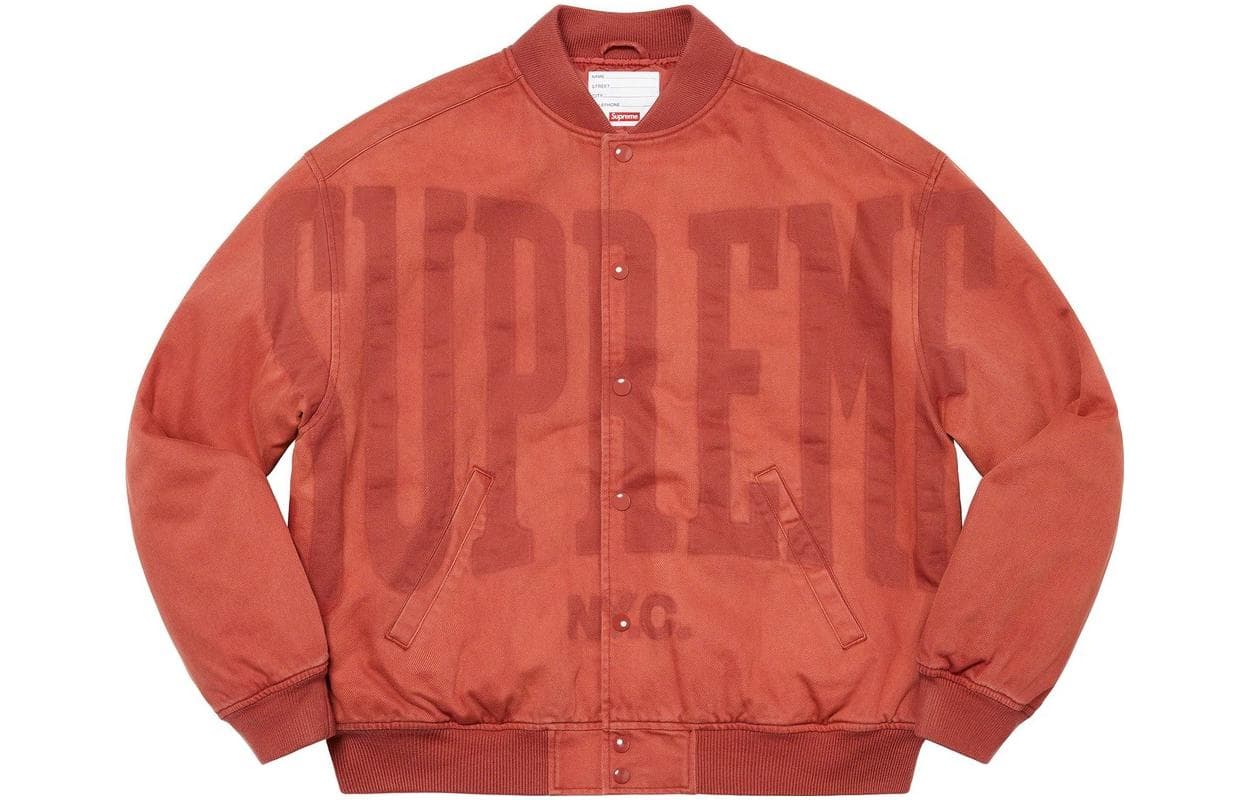 Куртка Supreme Washed Knockout Denim Varsity Jacket - изображение 1