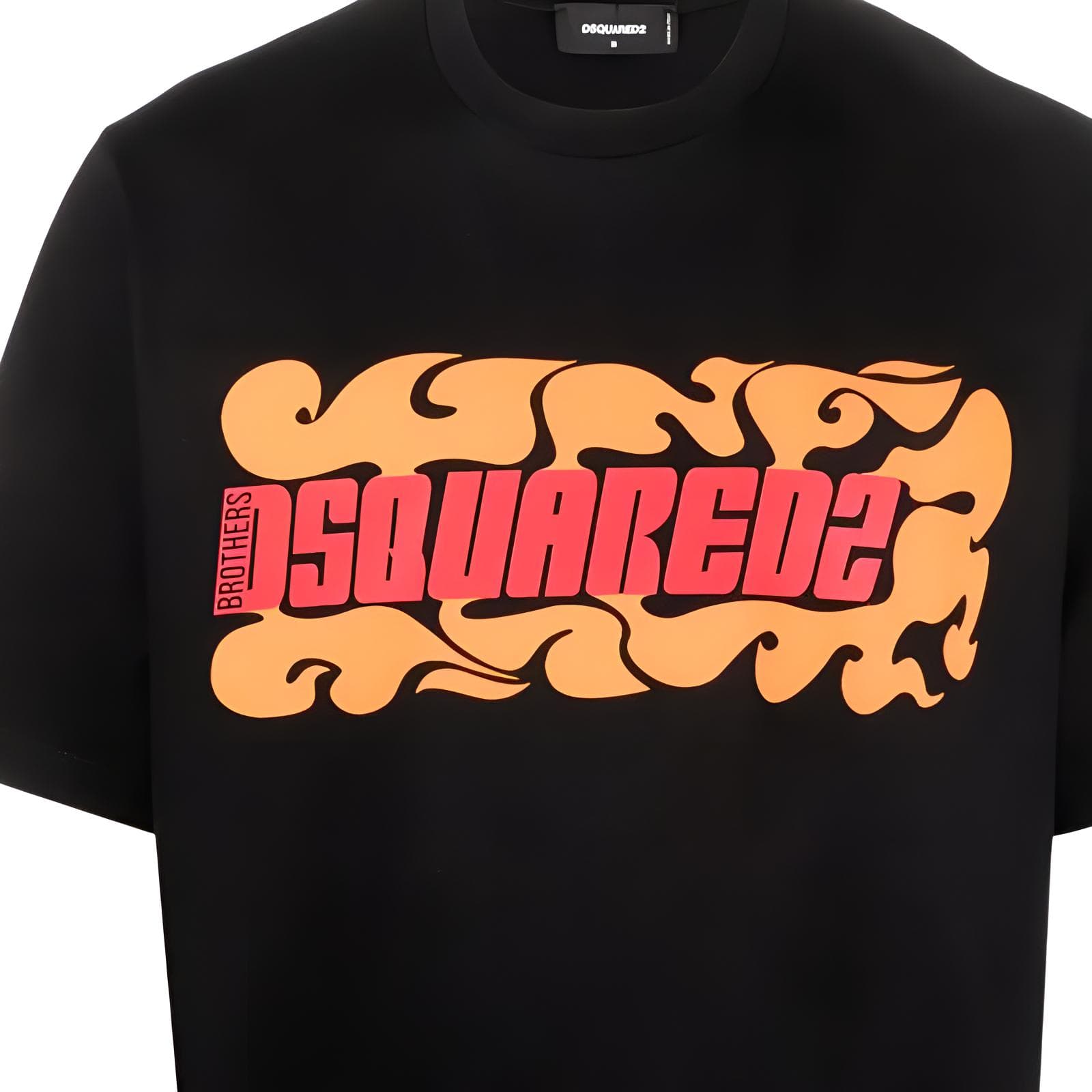 Футболка DSQUARED 2 SS22 Wave Logo Slouch T - изображение 2