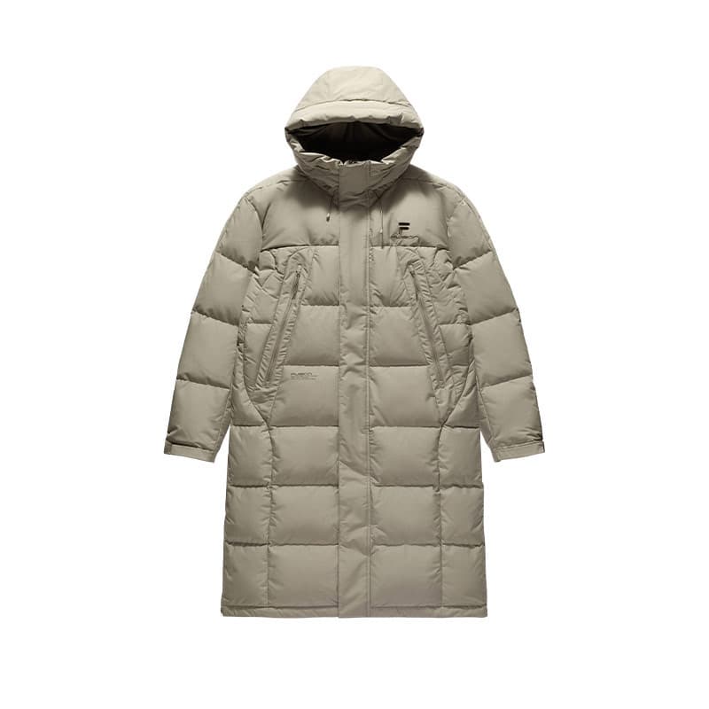 Зимняя куртка FILA FUSION Пуховик Мужской Светлый Песочный Армейский Зеленый - изображение 1