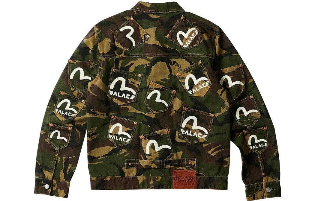Джинсовая куртка PALACE x EVISU Type One Denim Jacket Camo - изображение 2