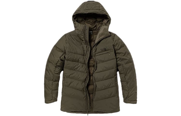Зимняя куртка The North Face 550 Hoodie Down Jacket Green - изображение 1
