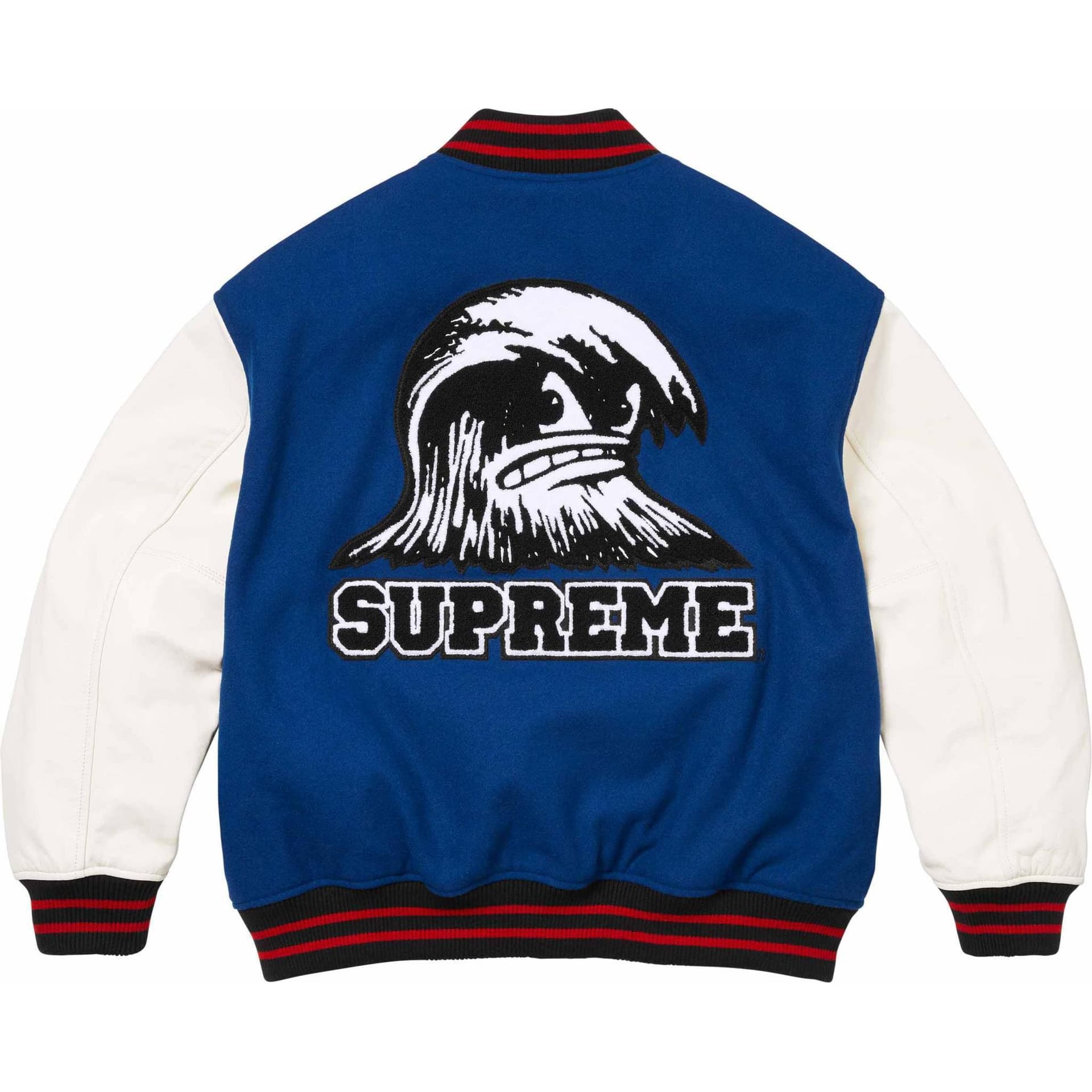 Куртка Supreme SS24 WEEK11 WAVE VARSITY JACKET - изображение 1